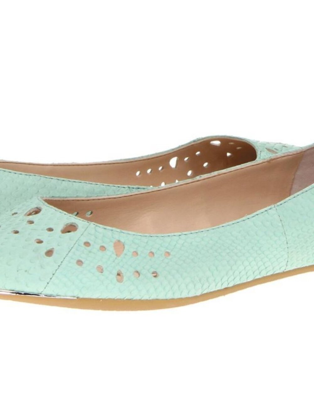 Sam Edelman Leighton Light Green Snake Cutout Flats Size 6.5/7.5/8/8.5